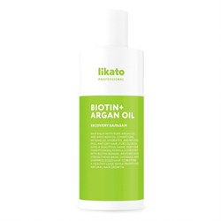 Likato Бальзам для волос восстанавливающий / Recovery Repairing Hair Balm Biotin + Argan Oil, 250 мл 16331-17075 - фото 14776076