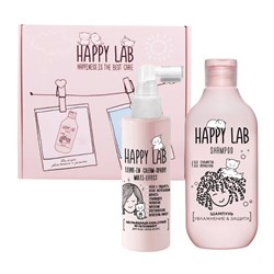 Happy Lab Набор средств для ухода за волосами / Шампунь «Увлажнение & Защита» + Крем-спрей мультиэффект, 300 мл, 200 мл 27724-72781 - фото 14776887