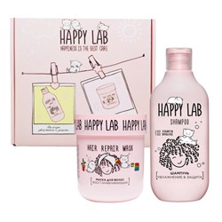 Happy Lab Набор средств для ухода за волосами / Шампунь «Увлажнение & Защита» + Маска восстанавливаюшая, 300 мл, 180 г 27725-72785 - фото 14776889