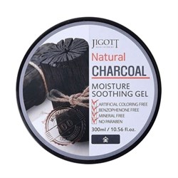 Jigott Увлажняющий универсальный гель с древесным углем / Natural Charcoal Moisture Soothing Gel, 300 мл 15616-16364 - фото 14777069