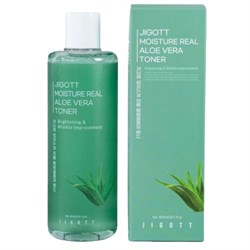 Jigott Увлажняющий тонер с экстрактом алоэ / Moisture Real Aloe Vera Toner, 300 мл 20917-29779 - фото 14779031