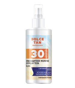 Dolce Tan Солнцезащитное молочко для лица и тела 30 SPF с комплексом UVA/UVB фильтров, 150 мл 13865-12745 - фото 14781180
