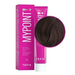 TEFIA Mypoint 6.81 Перманентная крем-краска для волос / Темный блондин коричнево-пепельный, 60 мл 20108-24090 - фото 14782705