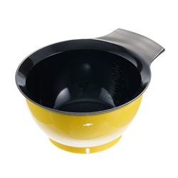 Dewal Чаша для смешивания краски с ручкой и прорезиненной вставкой T-005mango, пластик, желтый, 330 мл 22475-62497 - фото 14783105