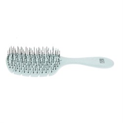 Dewal Beauty Щетка для волос продувная с нейлоновым штифтом / Eco-Friendly Aqua, листик, голубой DBEF1-Aqua 15310-16063 - фото 14783300
