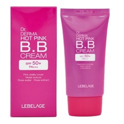 Lebelage BB-крем увлажняющий с экстрактом розы / Dr. Derma Hot Pink BB Cream Spf 50+ Pa+++, 30 мл 22670-63911 - фото 14785514