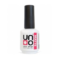 Uno Верхнее покрытие для гель-лака MATTE, 15 мл 14384-15030 - фото 14786811
