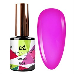 Manita Professional Гель-лак для ногтей c эффектом витража / Vitrage №04, розовая фуксия, 10 мл 23293-64606 - фото 14787436