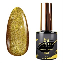 Manita Professional Гель-лак для ногтей с эффектом кошачьего глаза / Crystal Cat Eye №02, 10 мл 23281-64710 - фото 14787452