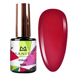 Manita Professional Гель-лак для ногтей c эффектом витража / Vitrage №06, бордовый, 10 мл 23295-64608 - фото 14787755
