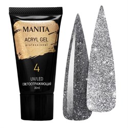 Manita Professional Акриловый гель для ногтей светоотражающий №04, 30 мл 22606-63742 - фото 14788041