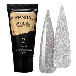 Manita Professional Акриловый гель для ногтей светоотражающий №02, 30 мл 22602-63745 - фото 14788043