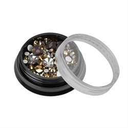 Nail Art Стразы для маникюра, золотистый, микс форм 15067-15786 - фото 14788299