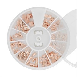 Nail Art Набор металлического декора для маникюра №13, розовое золото 15811-16565 - фото 14788325
