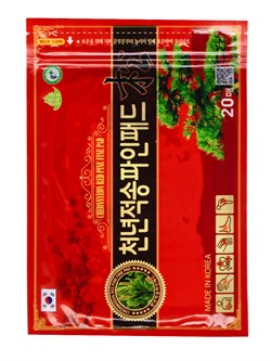 Kang Hwa Обезболивающий пластырь с экстрактом красной сосны для суставов / Cheonnyeon Red Pine Fine Pad, 20 шт. 27936-76601 - фото 14805995