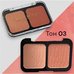 Румяна матовые для лица Satin MISS ROSE тон 03 КР245687-256213 - фото 14817616