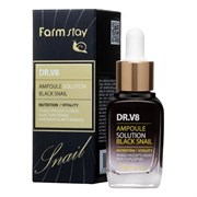 Farm Stay Ампульная сыворотка с витаминами и муцином чёрной улитки / DR-V8 Ampoule Solution Black Snail, 30 мл 13240-41159