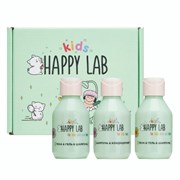 Happy Lab Kids Подарочный набор для детей: гель для душа, пена, шампунь / Kids Mini, 100 мл x 3 21856-41298