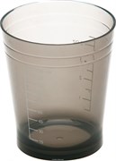 Dewal Стакан мерный с резинкой на дне JPP064M, пластик, черный, 135 мл 3013-2380
