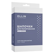 Ollin Шапочки для мелирования, 5 шт. + крючок 23372-64737