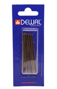 Dewal Шпильки для волос прямые SLT60P-3/24, 60 мм, коричневый, 24 шт. 6643-4504