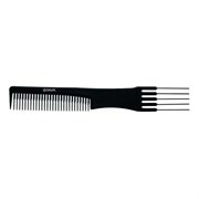 Dewal Расчёска для начёса / Эконом CO-6502, пластик/металл, 19 см, черный 2214-16548
