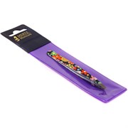 Mertz Пинцет скошенный А188, цветы и бабочки, черный, 9,5 см 234-29884