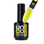 Uno Камуфлирующее базовое покрытие для гель-лака / Color Neon Rubber Base, Neon Yellow, 12 г 20455-25512