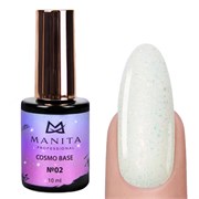 Manita Professional База для ногтей камуфлирующая с блестками №02 / Cosmo Base, 10 мл 23269-64616