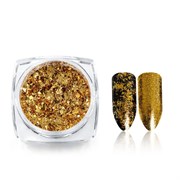 Nail Art Зеркальная втирка мелкие хлопья, золотистый 15052-15762