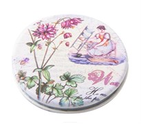 Dewal Beauty Зеркало косметическое карманное квадратное / Классическая мода MR-6, 60 мм 3551-2690
