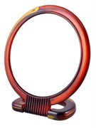 Scarlet Зеркало косметическое двустороннее настольное MI-065, круглое, 23,5 (17,5) x 16 см, коричневый 768-75734