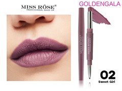 Кремовая помада + карандаш для губ MISS ROSE тон 02 SWEET GIRL 242628-252150