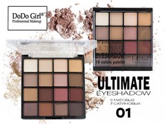 Тени DO DO GIRL Eyeshadow перламутр+матовые 16 цветов ТОН 01 Арт 3048 КР245603-256127